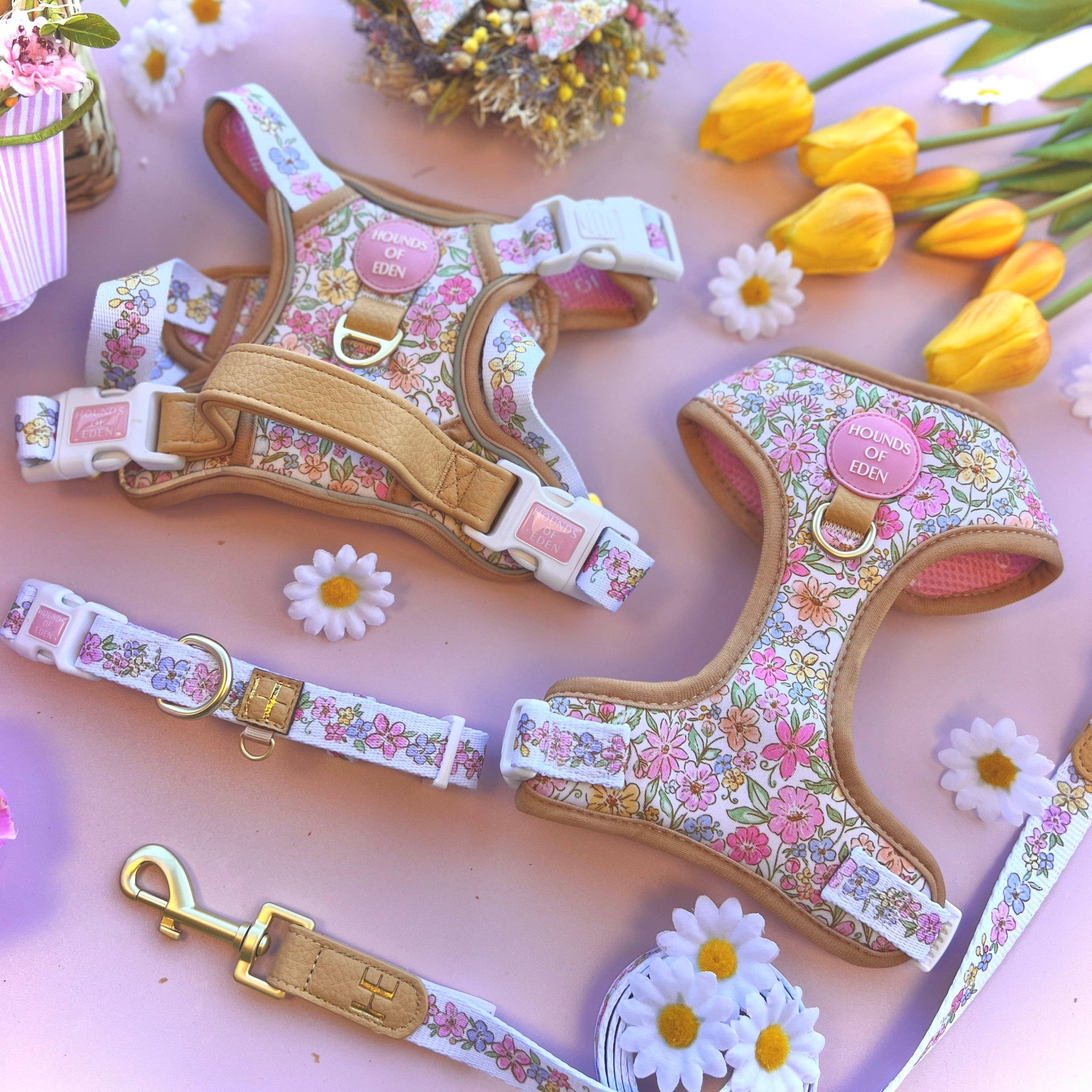 Pastel Petals - Supaw Strong™ Dog Harness (XS-XL): Medium