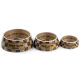 Load image into Gallery viewer, Tan Checker Chewy Vuiton Bowl - 3 Sizes!! Dog Bowls: Medium
