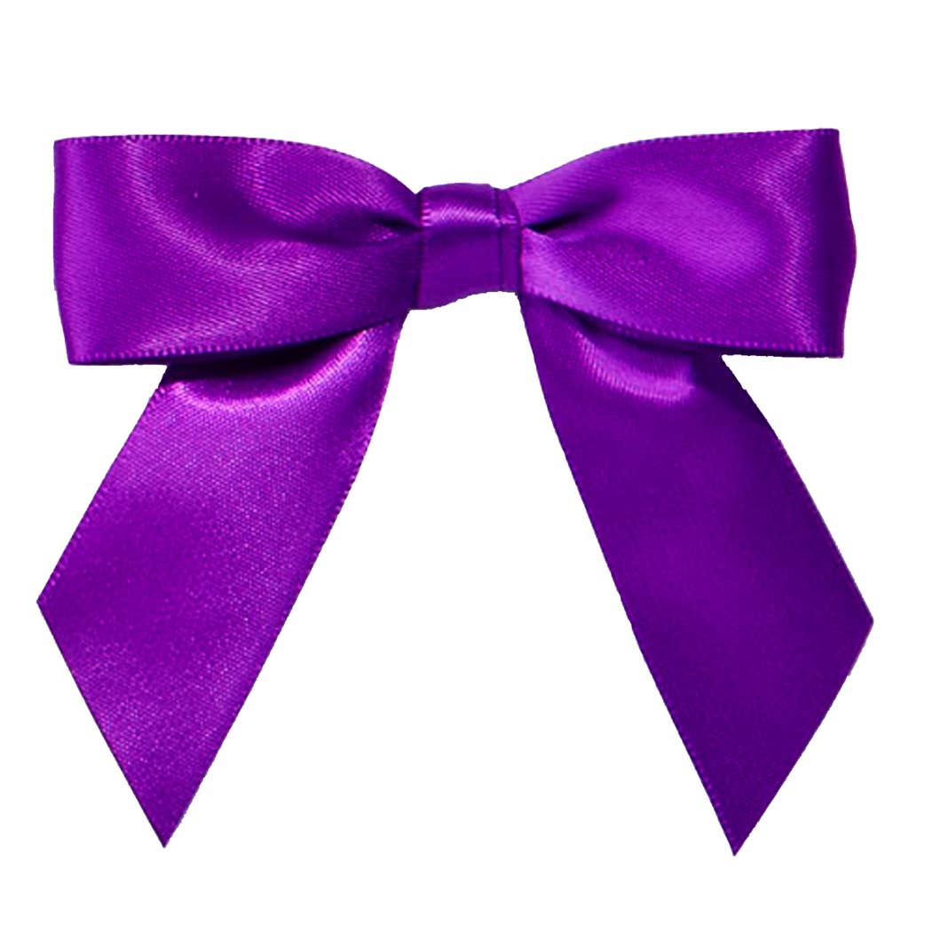 MINI SATIN BOWS with Twist Ties - 20mm - (pk 50): Green