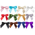 Load image into Gallery viewer, MINI SATIN BOWS with Twist Ties - 20mm - (pk 50): Green
