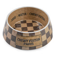 Load image into Gallery viewer, Tan Checker Chewy Vuiton Bowl - 3 Sizes!! Dog Bowls: Small
