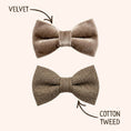 Load image into Gallery viewer, Brown Tweed and Velvet Bow Set: S
