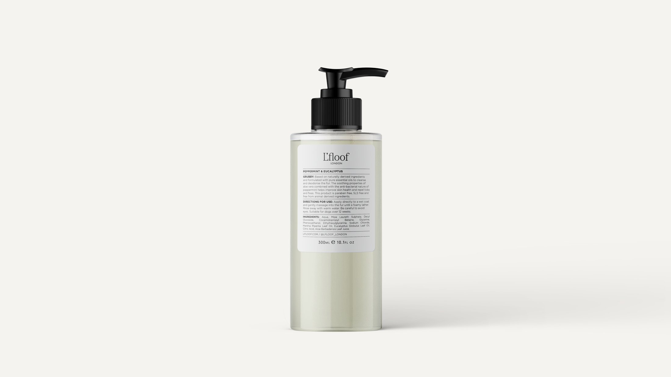 Natural Dog Shampoo - Peppermint/Eucalyptus - 300ml L'floof