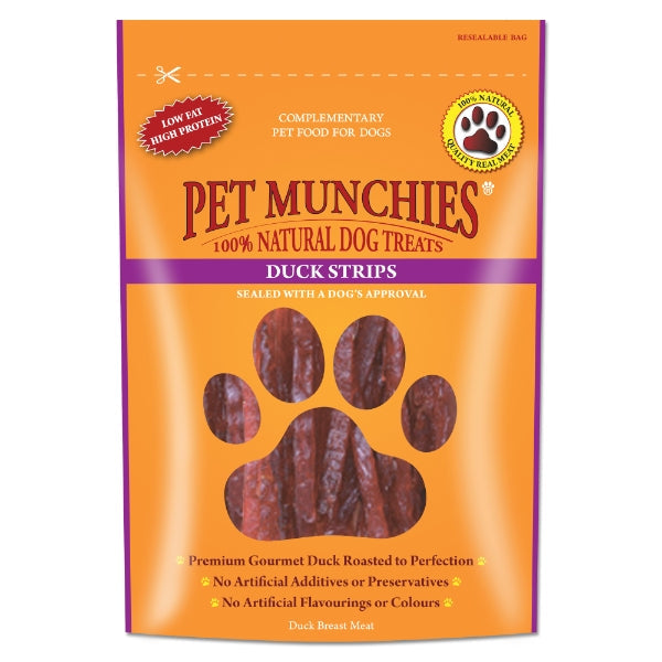 Pet Munchies Duck Strips Dog Chews Various Pack Sizes