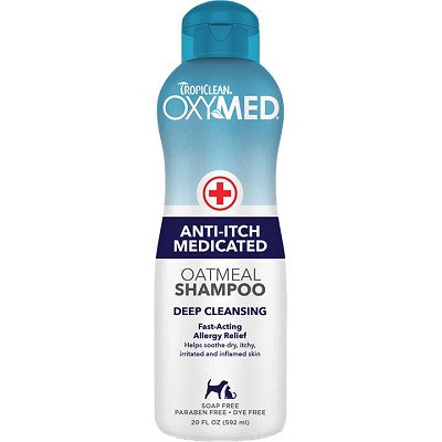 TropiClean Oxy-Med Anti-Itch Oatmeal Shampoo For Dogs and Cats