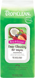 Load image into Gallery viewer, TropiClean Deep Cleaning Pet Wipes for Cats and Dogs
