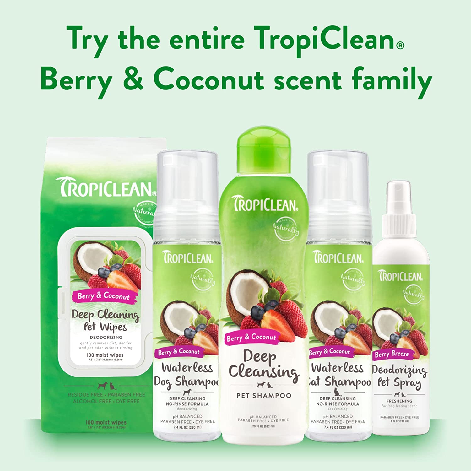 TropiClean Deep Cleaning Pet Wipes for Cats and Dogs