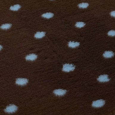 Vetbed Non Slip Polka Dot Brown With Blue Dots Cats and Dogs Bed